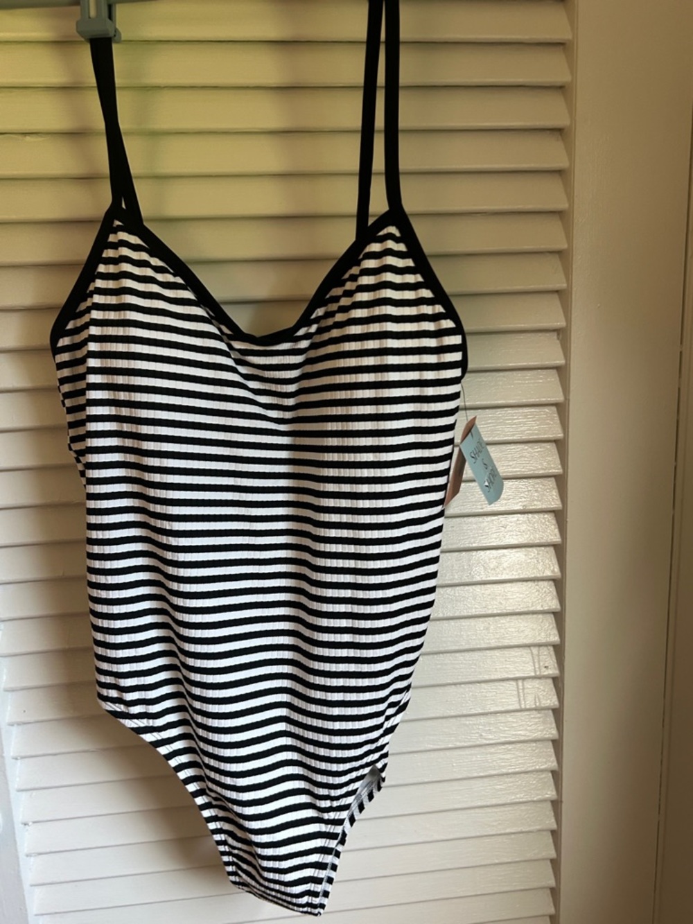 Black and white bathing suit